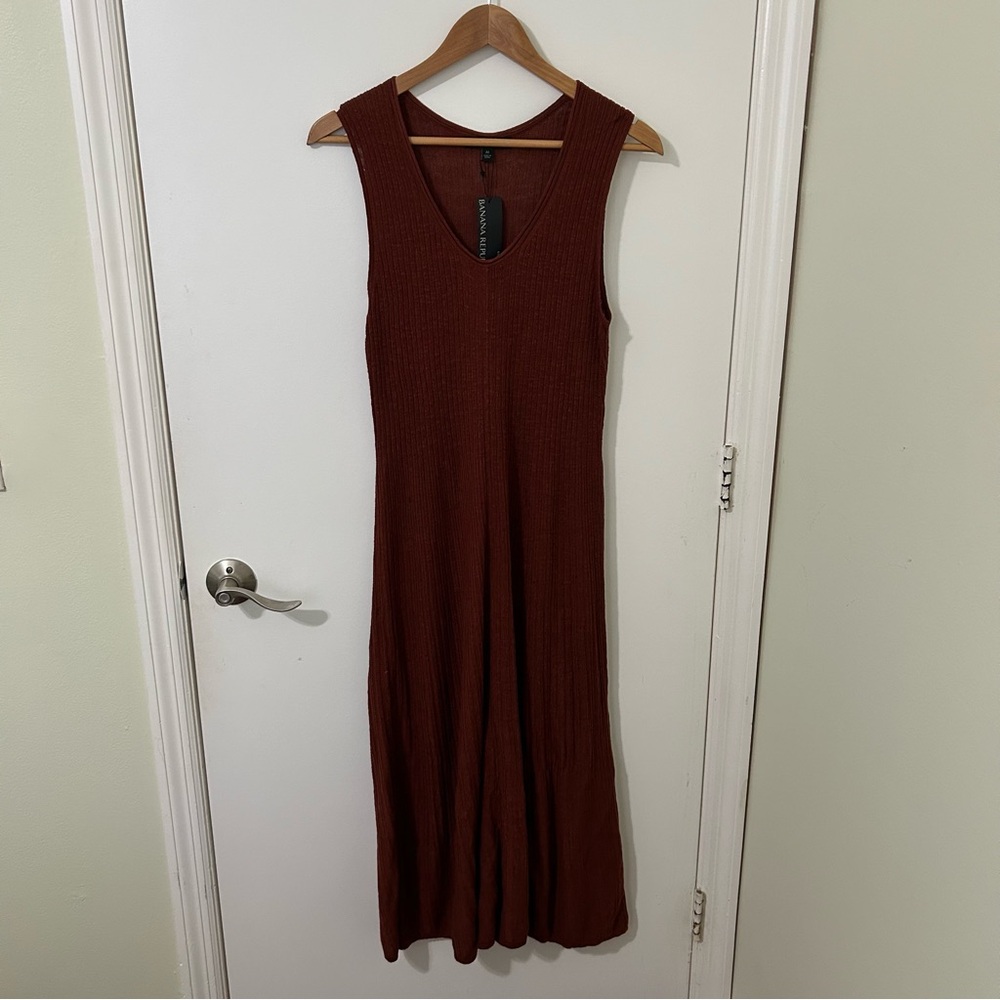 Banana Republic | Copper Brown Sleeveless Maxi Dress | Size Medium NWT